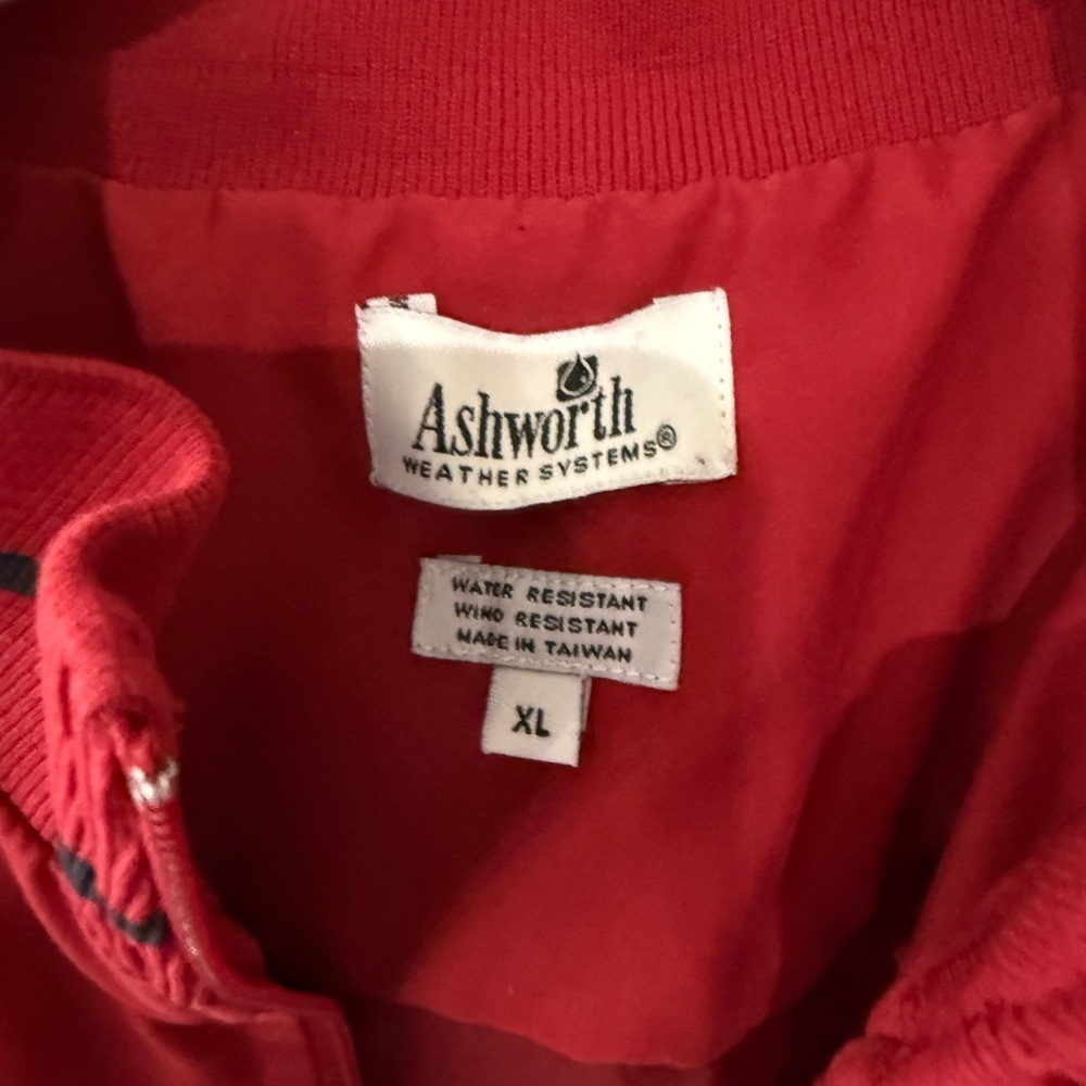 Ashworth Women’s Red Short Sleeve Golf Tennis Jacket Wind/Water Resistant XL - Picture 5 of 6